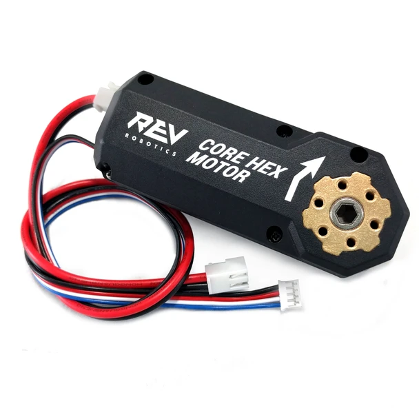 REV Core Hex motor. Encoder bu motorun da içindedir.